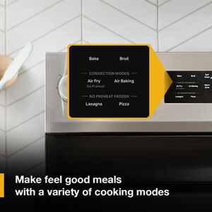 Whirlpool 30 in. 5.3 cu. ft. Air-Fry Standard Convection Electric Range with Radiant Burners - Black, , hires