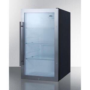 Summit 19 in. 3.1 cu. ft. Built-In/Freestanding Beverage Center with Adjustable Shelves & Knob(s) Control - Stainless Steel, , hires