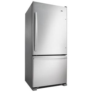 Amana 29 in. 18.6 cu. ft. Bottom Freezer Refrigerator - Stainless Steel, Stainless Steel, hires