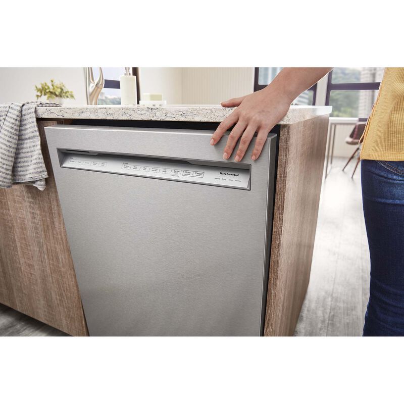 KitchenAid 24 in. Front Control Dishwasher with 39 dBa Sound Level, 3rd-Rack & Pocket - Stainless Steel with PrintShield Finish, Stainless Steel with PrintShield Finish, hires