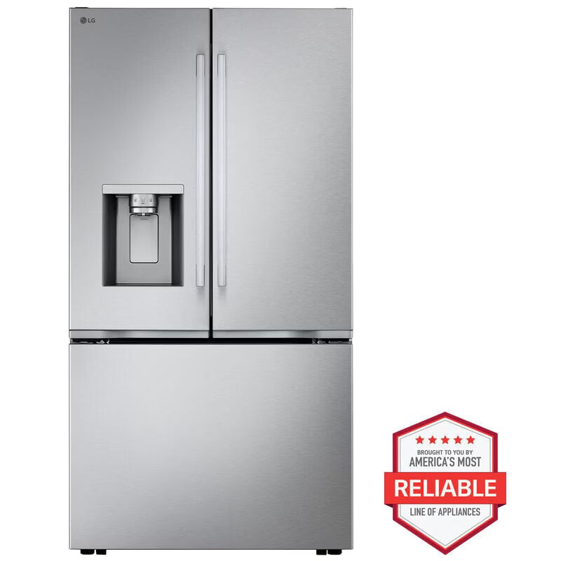 LG 36 in. 23.7 cu. ft. Smart Counter Depth French Door Refrigerator with Ice & Water Dispenser - PrintProof Stainless Steel, , hires