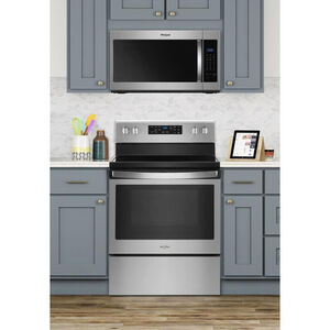 Whirlpool 30" 1.7 Cu. Ft. Over-the-Range Microwave with 10 Power Levels, 300 CFM - Stainless Steel, Stainless Steel, hires