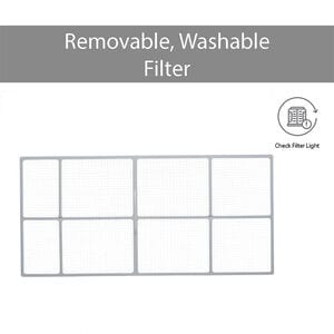 LG 14,000 BTU 115V Smart Energy Star Window/Wall Air Conditioner with Dual Inverter, 3 Fan Speeds, Sleep Mode & Remote Control - White, , hires