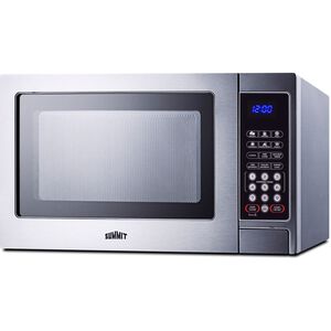 Summit 19 in. 0.9 cu. ft. 900W Countertop Microwave - Stainless Steel, , hires