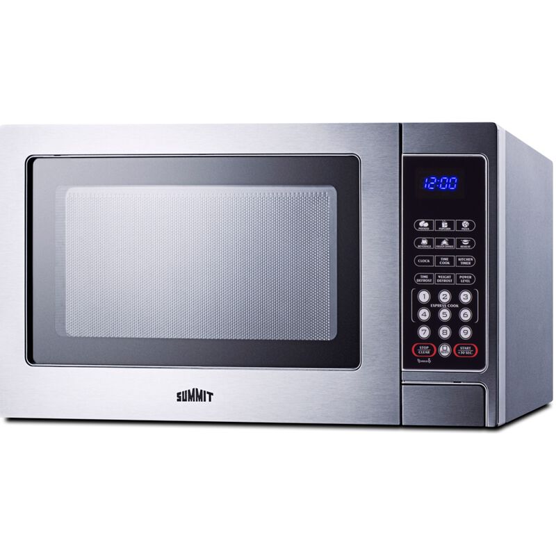 Summit 19 in. 0.9 cu. ft. 900W Countertop Microwave - Stainless Steel, , hires