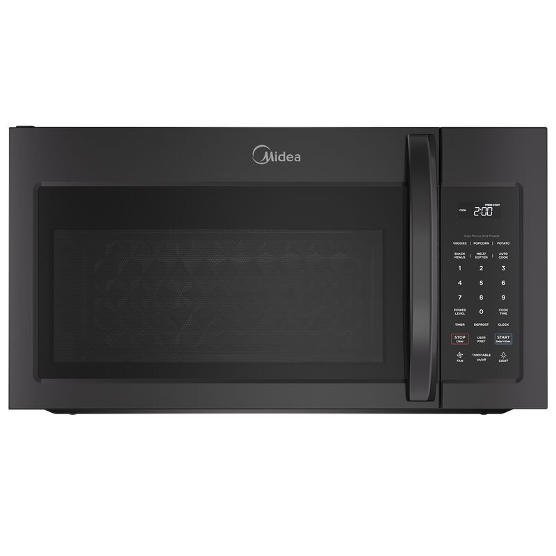 Midea 30 in. 1.7 cu. ft. 1000W Over-the-Range Microwave with 300 CFM - Black, , hires