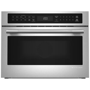 KitchenAid 24 in. 1.8 cu. ft. 1000W Built-In Microwave with Convection Cooking - Stainless Steel with PrintShield Finish, , hires
