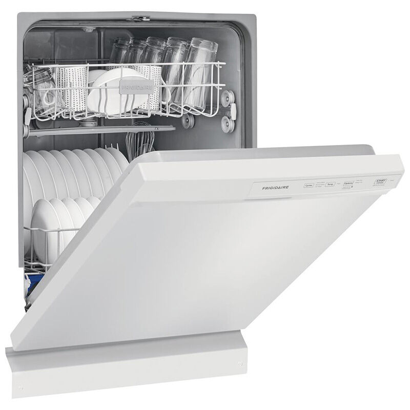 Frigidaire 24 in. Front Control Dishwasher with 55 dBa Sound Level & Pocket - White, White, hires