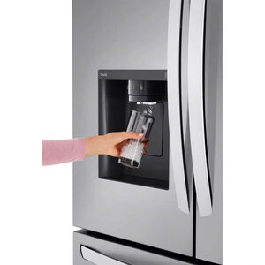 LG 36 in. 25.5 cu. ft. Smart Counter Depth French Door Refrigerator with Ice & Water Dispenser - PrintProof Stainless Steel, , hires