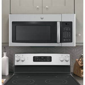 GE 30 in. 1.6 cu. ft. 950W Over-the-Range Microwave with 300 CFM - Stainless Steel, Stainless Steel, hires
