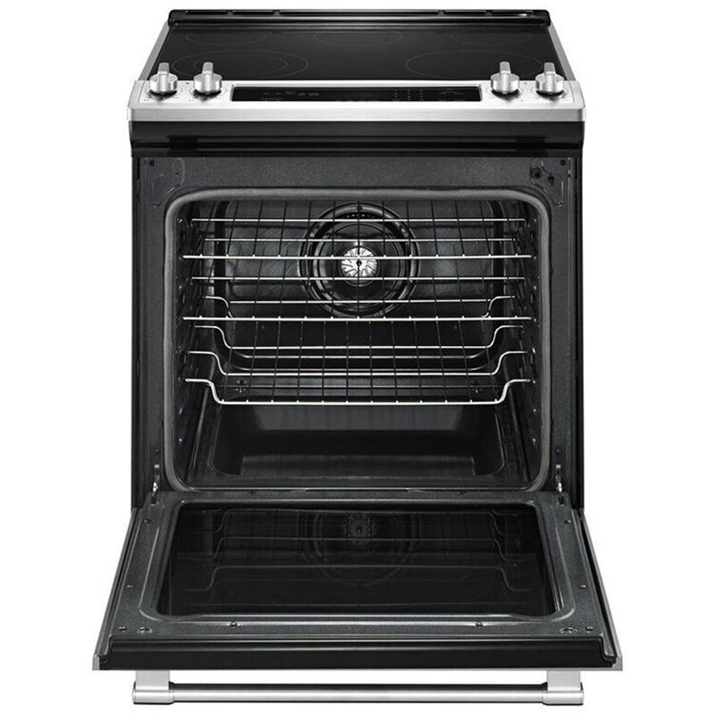 Maytag 30 in. 6.4 cu. ft. Convection Oven Slide-In Electric Range with 5 Smoothtop Burners - Stainless Steel, , hires