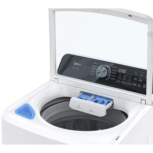 Midea 27 in. 4.5 cu. ft. Smart Top Load Washer - White, , hires