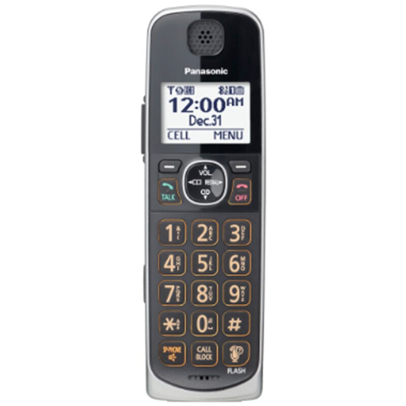 Panasonic 3 Handset Cordless Phone - Metallic Black, , hires