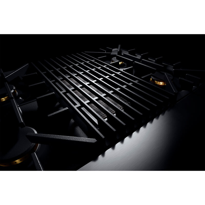 JennAir Rise Series 36 in. 5.1 cu. ft. Smart True European Convection Gas Range with 4 Sealed Burners & Grill - Stainless Steel, , hires