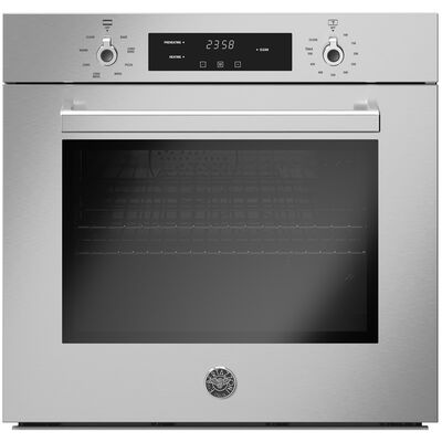 Bertazzoni Professional Series 30" 4.1 Cu. Ft. Electric Wall Oven with Dual Convection & Self Clean - Stainless Steel | PROF30FSEXV
