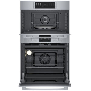 Bosch 500 Series 30 in. 6.2 cu. ft. Speed Electric Microwave/Wall Oven Combo with True European Convection - Stainless Steel, , hires