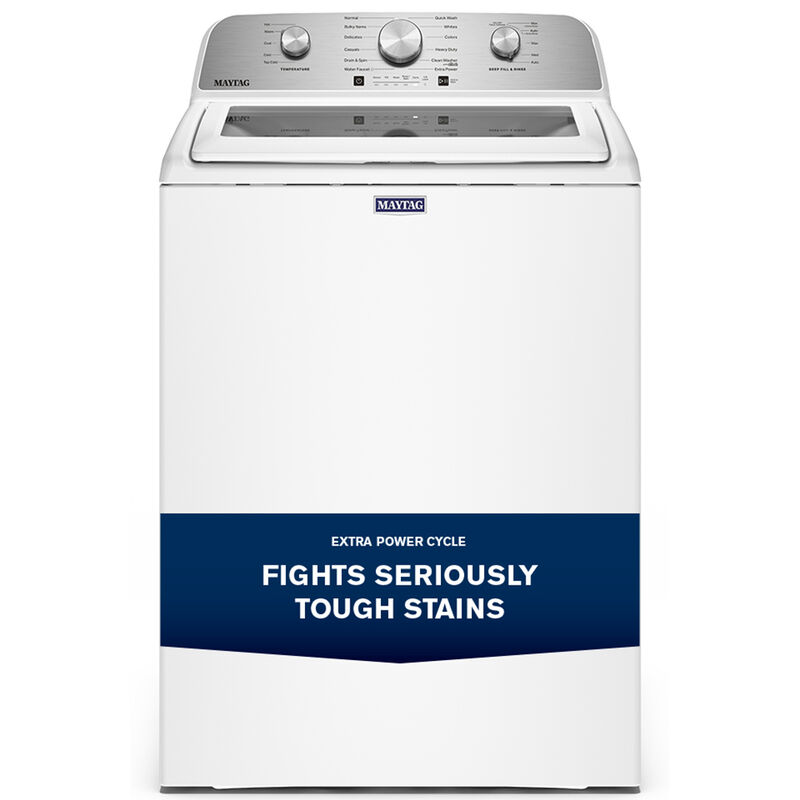 Maytag 27 in. 4.7 cu. ft. Top Load Washer with Agitator - White, , hires