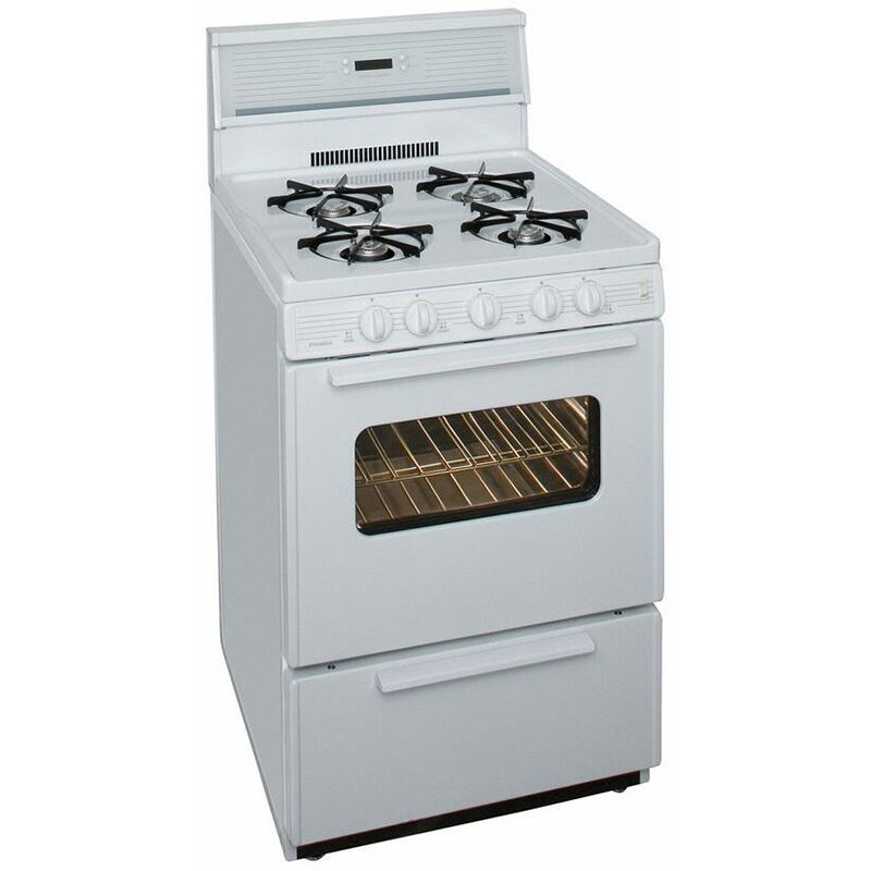 Premier 24 in. 2.9 cu. ft. Gas Range with Open Burners - White, , hires