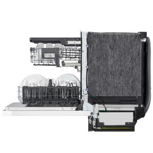 LG 24 in. Top Control Flush-Mount Smart Dishwasher with 46 dBA Sound Level, 3rd-Rack, AutoVent Dry & Pocket Handle - White, , hires