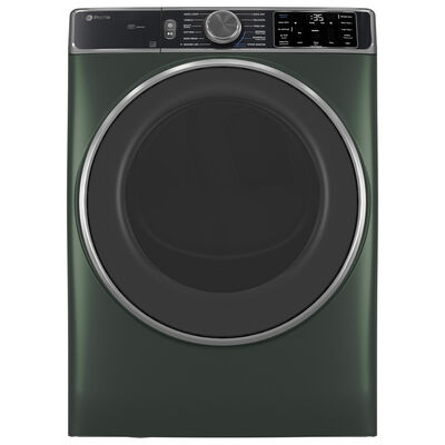 GE Profile 28 in. 7.8 cu. ft. Smart Stackable Electric Dryer with Sanitize & Steam Cycle - Jade Green | PFD95ESPWGN