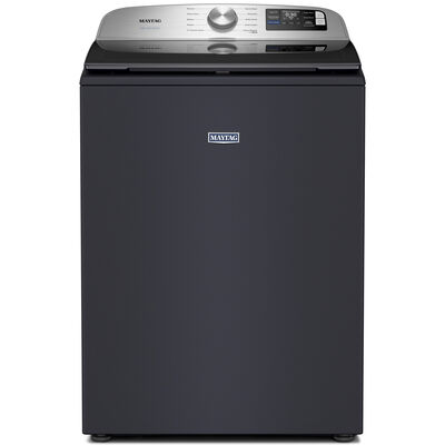 Maytag 27 in. 5.2 cu. ft. Smart Top Load Washer with Agitator & Extra Power - Midnight Steel | MTW6205RF