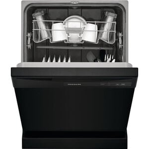 Frigidaire 24 in. Front Control Dishwasher with 62 dBa Sound Level & Pocket - Black, Black, hires