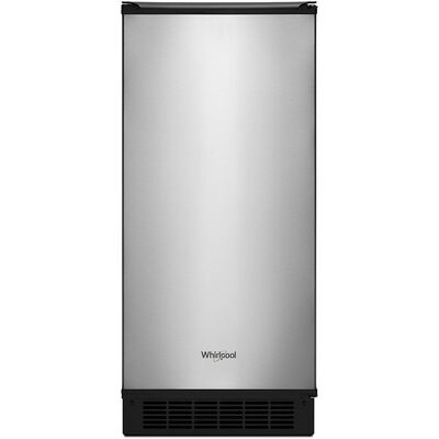 Whirlpool 15 in. Built-In Undercounter Ice Maker with 25 lb. Ice Storage, Auto-Defrost & Digital Control - Stainless Steel | WUI95X15HZ