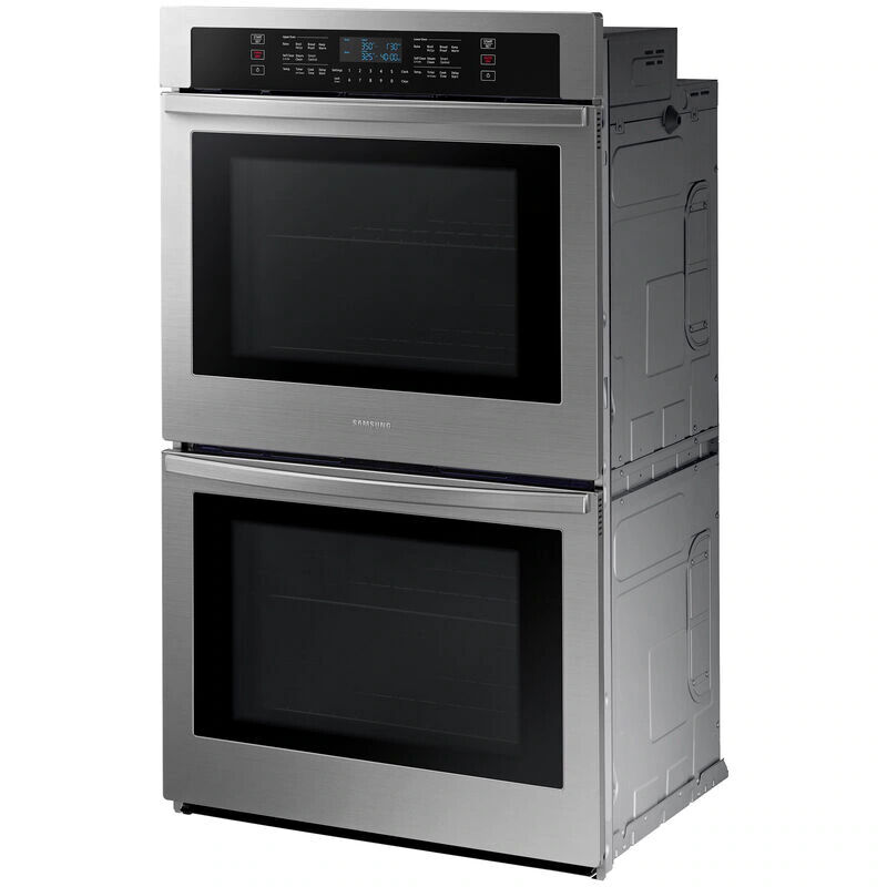 Samsung 30 in. 10.2 cu. ft. Smart Top Control Electric Double Wall Oven - Stainless Steel, Stainless Steel, hires