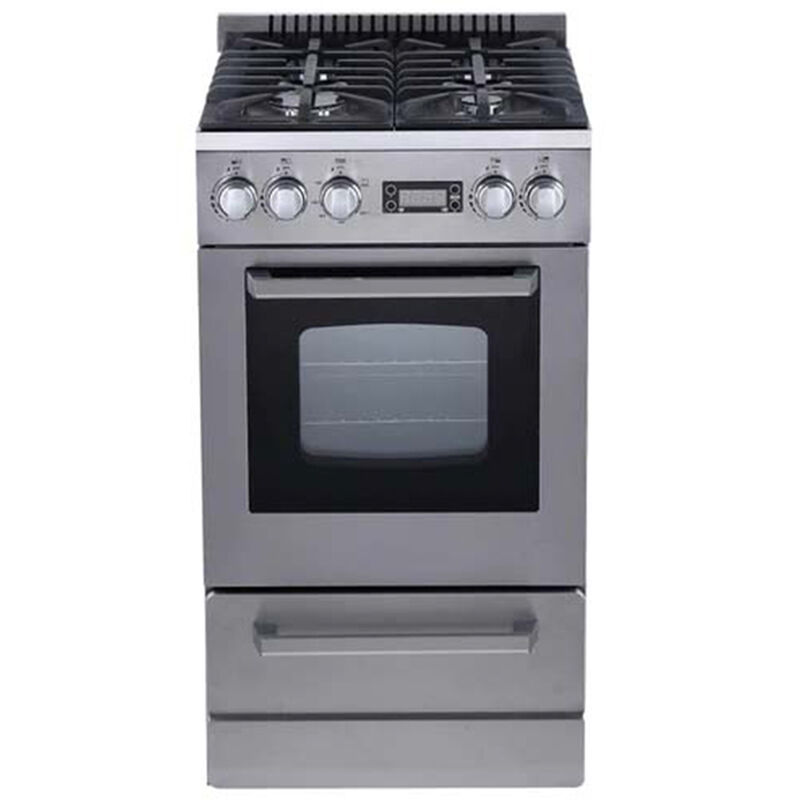 Avanti ELITE Series 20 in. 2.1 cu. ft. Gas Range with 4 Sealed Burners - Stainless Steel, , hires