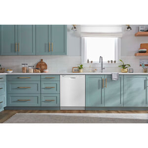 Whirlpool 24 in. Front Control Dishwasher with 57 dBa Sound Level & Pocket - White, White, hires