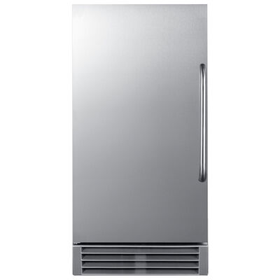 Summit 15 in. Ice Maker with 25 Lbs. Ice Storage Capacity, Clear Ice Technology & Digital Control - Stainless Steel | BIM47OSADA