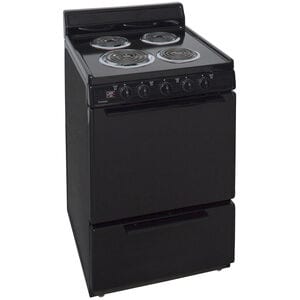 Premier 24 in. 3 cu. ft. Electric Range with Coil Burners - Black, , hires