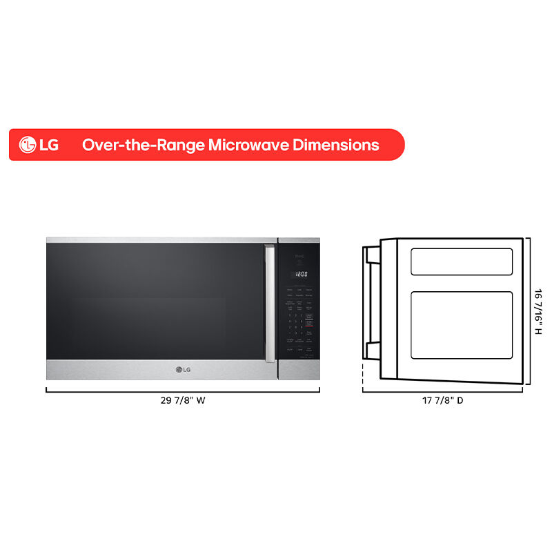 LG 30 in. 1.8 cu. ft. 1000W Smart Over-the-Range Microwave with