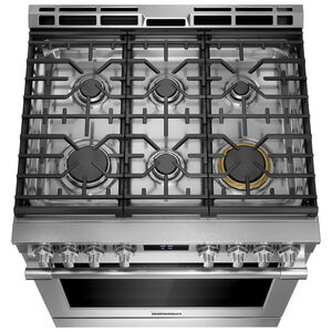 Frigidaire Professional 30 in. 6.0 cu. ft. Air Fry Convection Oven Freestanding Natural Gas Range with 6 Sealed Burners - Stainless Steel, , hires