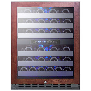 Summit 24 in. Compact Built-In or Freestanding Wine Cooler with 46 Bottle Capacity, Dual Temperature Zones & Digital Control - Custom Panel Ready, , hires
