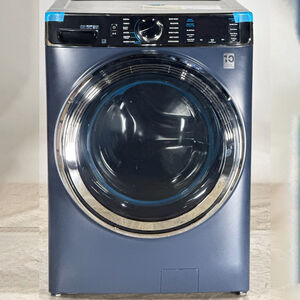 GE Profile 28 in. 5.3 cu. ft. Smart Stackable Front Load Energy Star Washer with UltraFresh Vent System+, Sanitize & Steam Cycle - Sapphire Blue (Open Box Good Condition), , hires