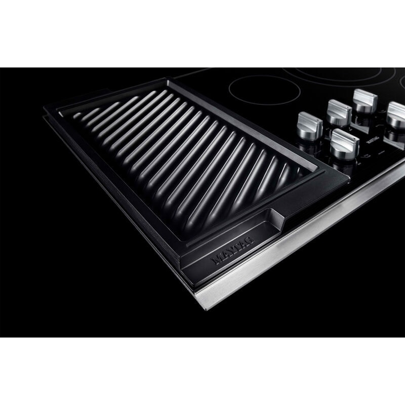 Maytag 36 in. 5-Burner Electric Cooktop with Power Burner, Reversible Grill & Griddle - Stainless Steel, , hires