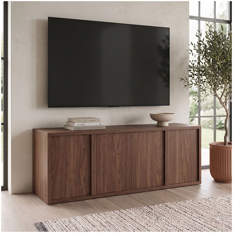 Preston & Cole Adaline 68" Wide TV Stand for TVs up to 75" - Satin Walnut, , hires
