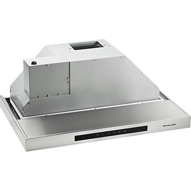 KitchenAid 36 in. Convertible Standard Style Range Hood with 400 CFM, 4 Fan Speeds & 2 LED Lights - Stainless Steel, , hires