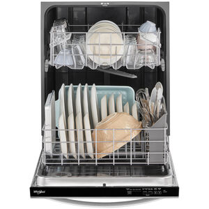 Whirlpool 24 in. Top Control Dishwasher with 55 dBa Sound Level - Fingerprint Resistant Stainless, , hires
