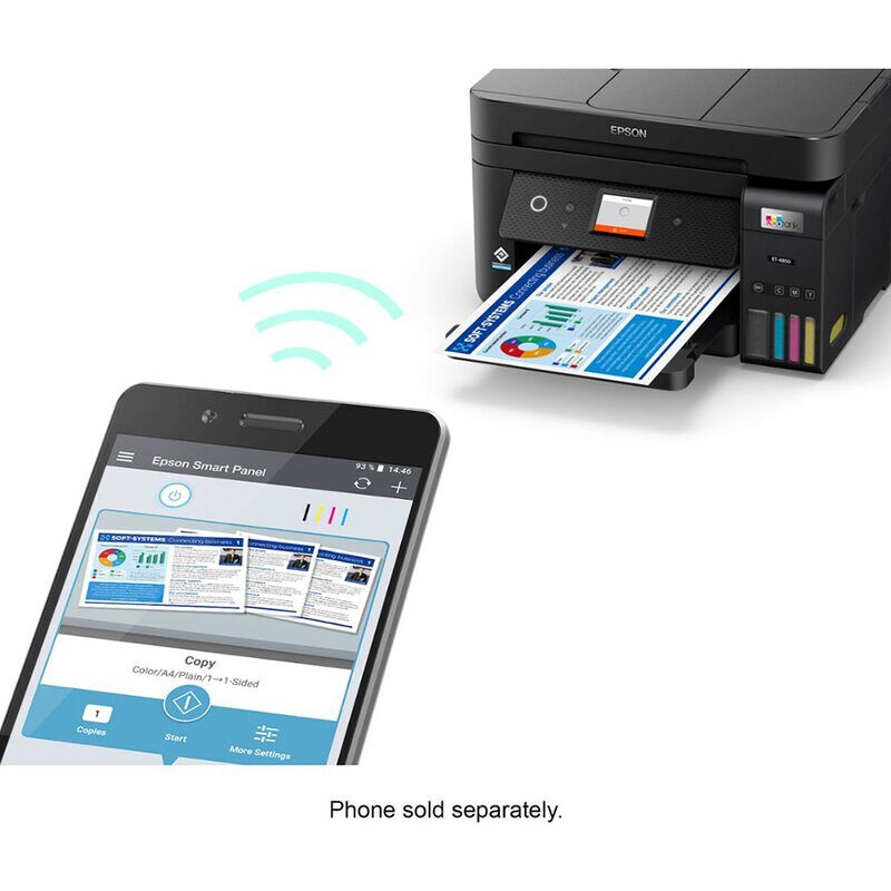 Epson - EcoTank ET-4850 All-in-One Supertank Inkjet Printer - Black, , hires