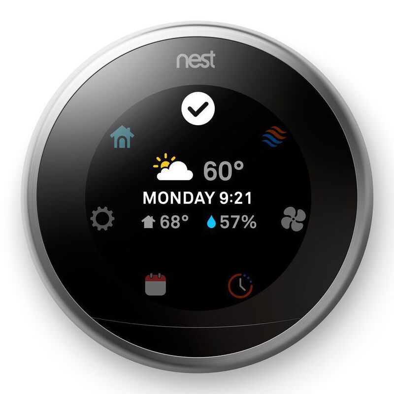 Google Nest Learning Thermostat 3rd Generation - Stainless Steel, , hires