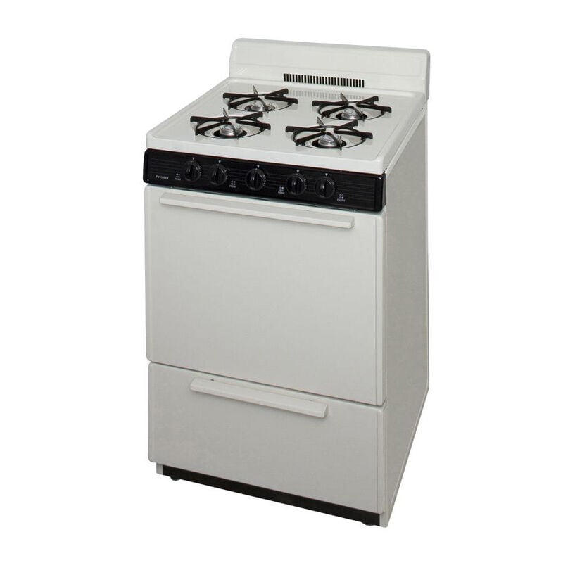 Premier 24 in. 3 cu. ft. Gas Range with Open Burners - Bisque, Bisque, hires