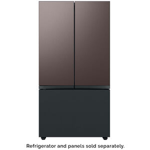 Samsung BESPOKE 3-Door French Door Bottom Panel for Refrigerators - Matte Black Steel, , hires