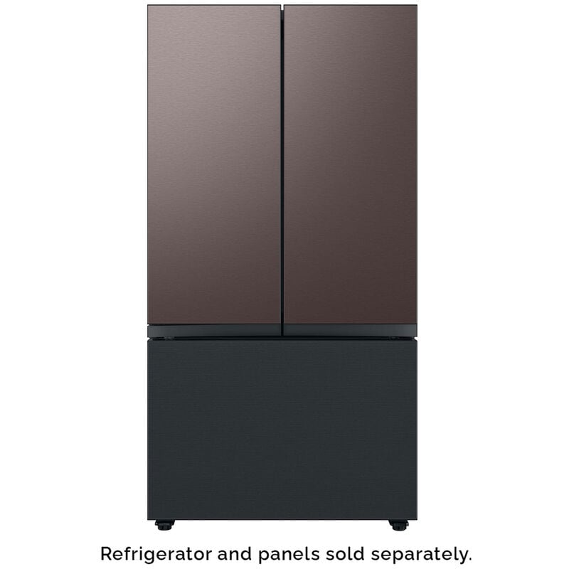 Samsung BESPOKE 3-Door French Door Bottom Panel for Refrigerators - Matte Black Steel, , hires