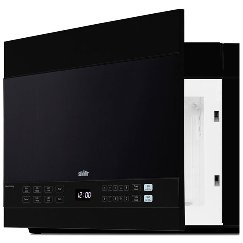 Summit 24 in. 1.4 cu.ft Over-the-Range Microwave with 10 Power Levels & Sensor Cooking Controls - Black, , hires