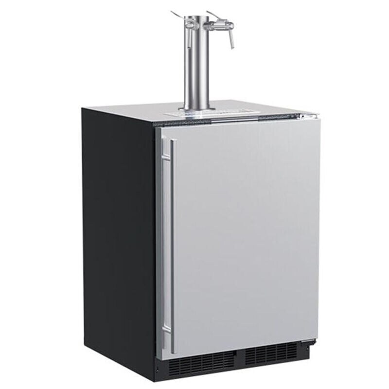 Marvel 24 in. 5.7 cu. ft. Beer Dispenser with 2 Taps, Digital Controls & Digital Thermostat - Stainless Steel, , hires