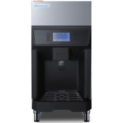 Summit Accucold 14 in. Commercial-Use Ice Maker with 6.2 lb. Ice Storage, Auto-Defrost & Digital Control - Stainless Steel/Black | AIWD220