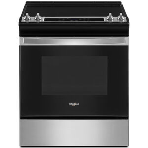 Whirlpool 30 in. 4.8 cu. ft. Oven Slide-In Electric Range with 4 Smoothtop Burners - Stainless Steel, Stainless Steel, hires