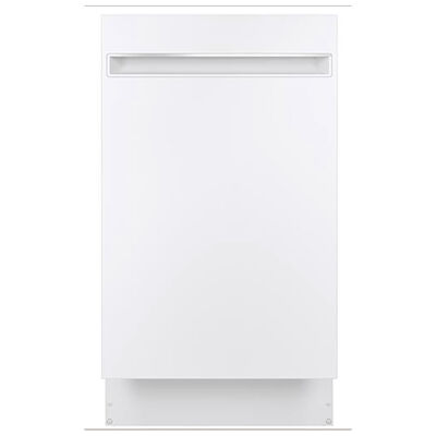 GE Profile 18 in. Built-In Dishwasher with Top Control, 47 dBA Sound Level, 8 Place Settings, 3 Wash Cycles & Sanitize Cycle - White | PDT145SGLWW